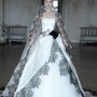 Abito da sposa bianco con pizzo nero 2015 Aimee