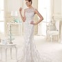 Abito da sposa con pizzo e strass scivolato collezione Nicole 2015
