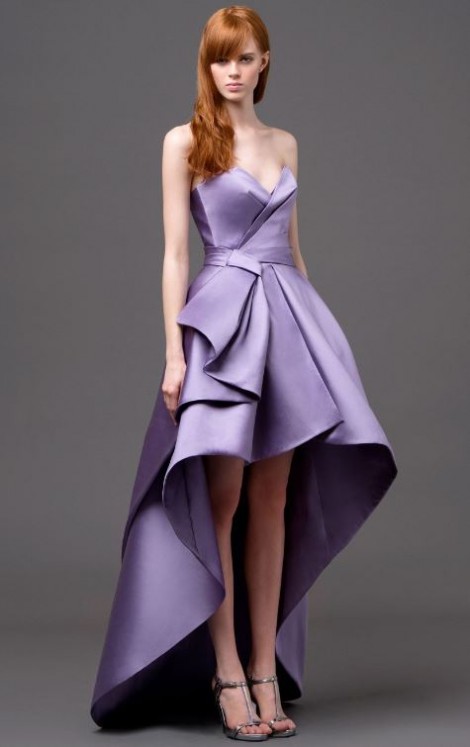 Abito da sposa corto davanti lungo dietro 2015 Alberta Ferretti mod Pegaso