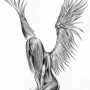 Disegno per tatuaggio angelo custode