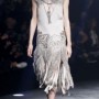 Abito con frange di pelliccia Roberto Cavalli