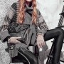 Cappotto in lana con frange e leggings Patrizia pepe autunno inverno 2014 2015