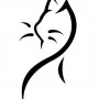 Disegno per tatuaggio gatto stilizzato