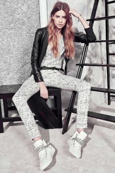 Maglia e pantalone skinny in cotone stampa scritte Patrizia Pepe