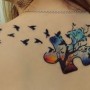 Immagine Tatuaggio Puzzle con uccelli che volano