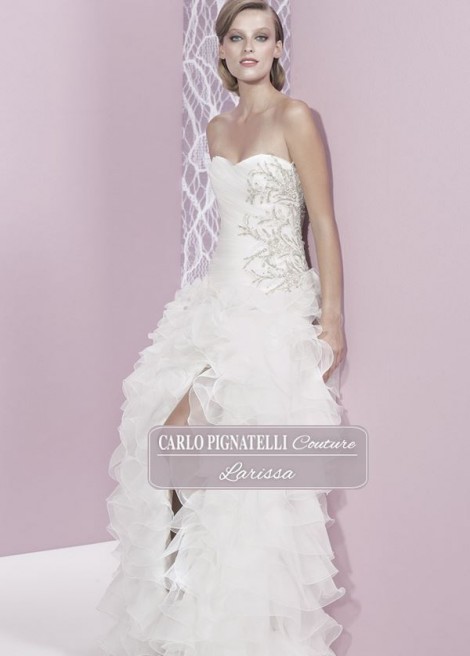 Abito da Sposa Pignatelli 2015 con spacco frontale mod Larissa