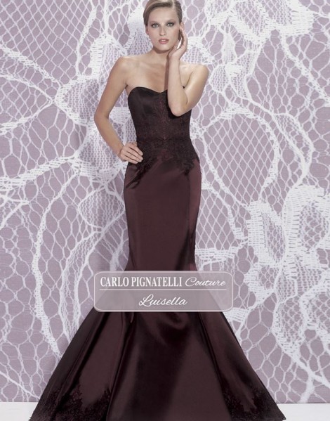 Abito da sposa a sirena viola Pignatelli 2015 mod Luisella