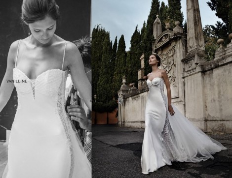 Sexy abito da sposa in raso 2015 Alessandro Angelozzi mod Vanilline
