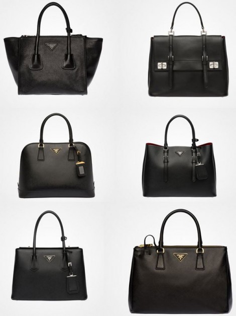Borse nere Prada inverno 2015
