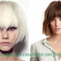 Tagli capelli a caschetto con frangia