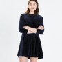 Abito Zara in velluto con brillantini a maniche lunghe Capodanno 2015 prezzo 49 95 euro
