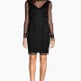 Abito con maniche lunghe in tulle HM prezzo 69 99 euro Capodanno 2015