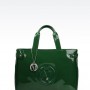Borsa a mano in vernice Armani Jeans collezione inverno 2015 prezzo 110 euro