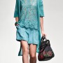 Cardigan lungo blusa in pizzo e short TWIN SET Simona Barbieri estate 2015