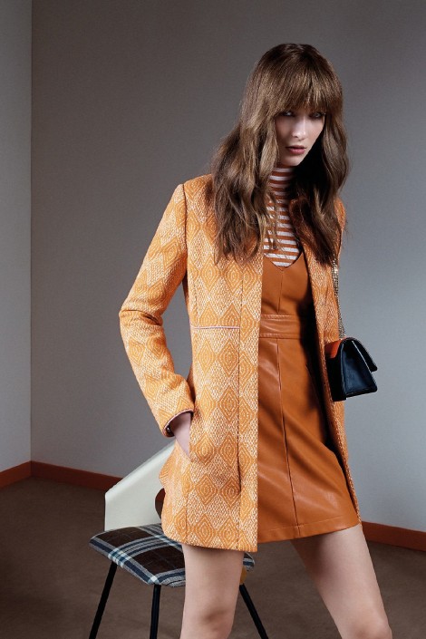 Cappotto e abito in ecopelle Patrizia Pepe inverno 2015 2016