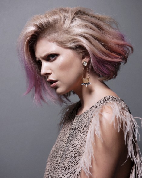 Taglio medio a caschetto effetto spettinato