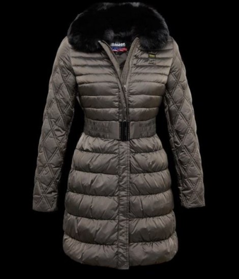 Piumino lungo con cintura Blauer inverno 2016 prezzo 748 euro