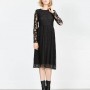 Abito maniche lunghe velate Zara Capodanno 2016 prezzo 49 95 euro