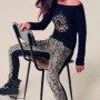 Pantaloni stampa pitonata Denny Rose
