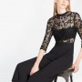 Tuta intera elegante da sera con corpetto di pizzo Capodanno 2016 Zara prezzo 69 95 euro