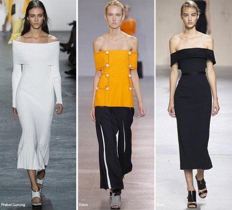 Abiti scollatura con le spalle scoperte Tendenza Moda Estate 2016