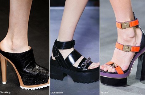Sandali con tacchi grossi e suola carrarmato Moda estate 2016