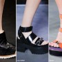 Sandali con tacchi grossi e suola carrarmato Moda estate 2016