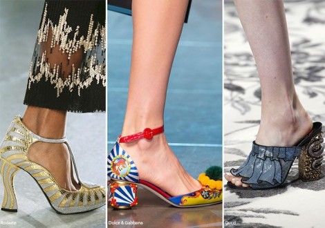 Sandali e Scarpe con tacchi scultura moda estate 2016
