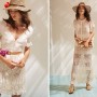 Abito corto e casacca con gonna lunga in cotone bianco Patrizia Pepe estate 2016