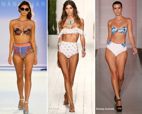 Bikini con slip a vita alta Moda Costumi da bagno Estate 2016