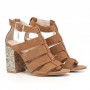 Sandalo in camoscio con tacco glitterato Liu Jo estate 2016 mod Mignon prezzo 169 euro