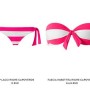Bikini a fascia o a triangolo imbottito a righe fucsia mod Capoverde Calzedonia 2016
