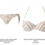 Bikini con reggiseno a triangolo e a fascia imbottita con righe metallizzate 2016 mod Felce