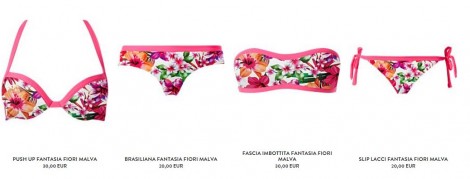 Costume Calzedonia estate 2016 fantasia floreale mod Malva
