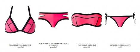 Costume da bagno Calzedonia a fascia e a triangolo estate 2016 mod Bucaneve