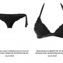 Costume da bagno con tessuto effetto similpelle tulle e strass Calzedonia estate 2016 mod Fresia