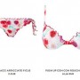 Costumi frou frou arricciati con rose Calzedonia estate 2016 mod Ficus