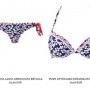 Costumi stampa floreale Calzedonia 2016 con slip arricciate mod Betulla