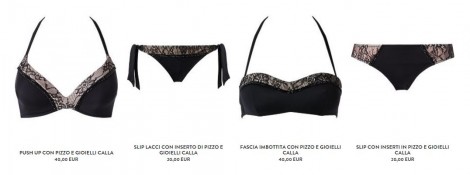 Sexy costume da bagno Calzedonia con pizzo mod Calla estate 2016
