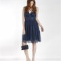 Abito da cerimonia in pizzo blu estate 2016 Silvian Heach prezzo 109 euro