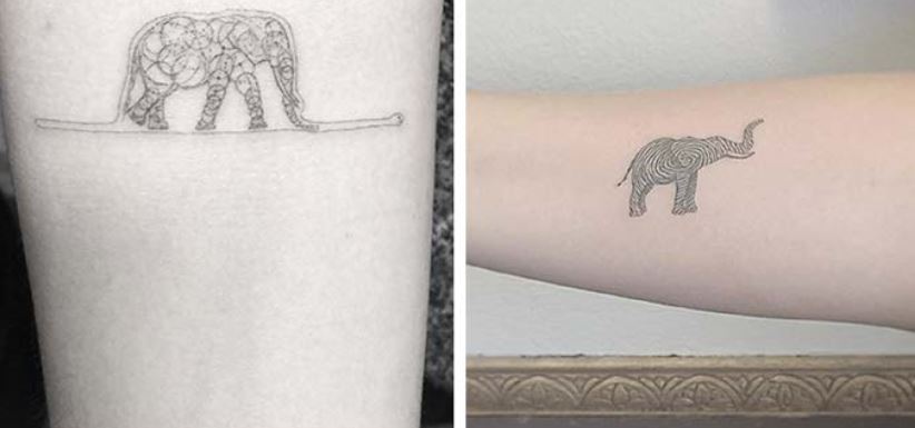 Foto tatuaggi Elefante