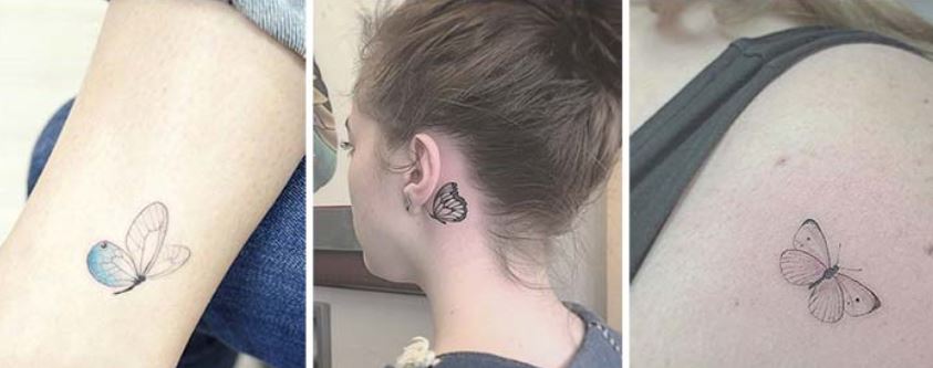 Piccoli tatuaggi di farfalle