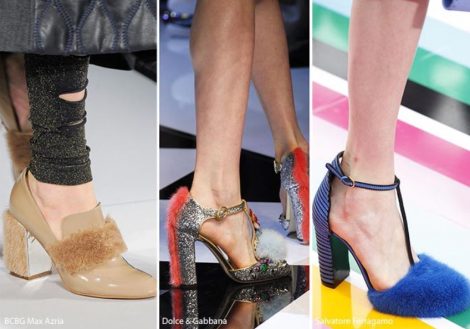 Scarpe con dettagli di pelliccia moda inverno 2016 2017