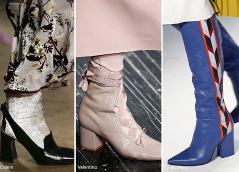 Scarpe e Stivali con tacchi squadrati moda inverno 2016 2017
