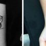 Tatuaggio interno polso piccolo gufo