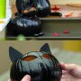 Addobbi da paura Halloween zucche trasformate in gatti neri per Halloween