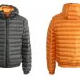 Caldo piumino reversibile Refrigiwear inverno 2017 uomo prezzo 295 euro Mod stripes grigio e arancione