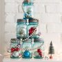 Albero di Natale 2016 creato da vasetti di vetro decorati