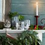 Decorazioni Natalizie con vasi di vetro