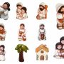 Statuine Personaggi Presepe della Famiglia THUN Natale 2016